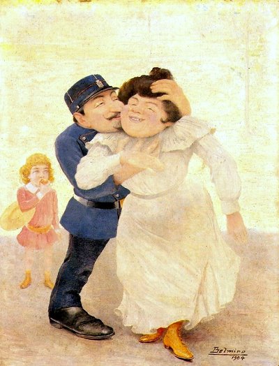 The Guards Flirt by Belmiro de Almeida